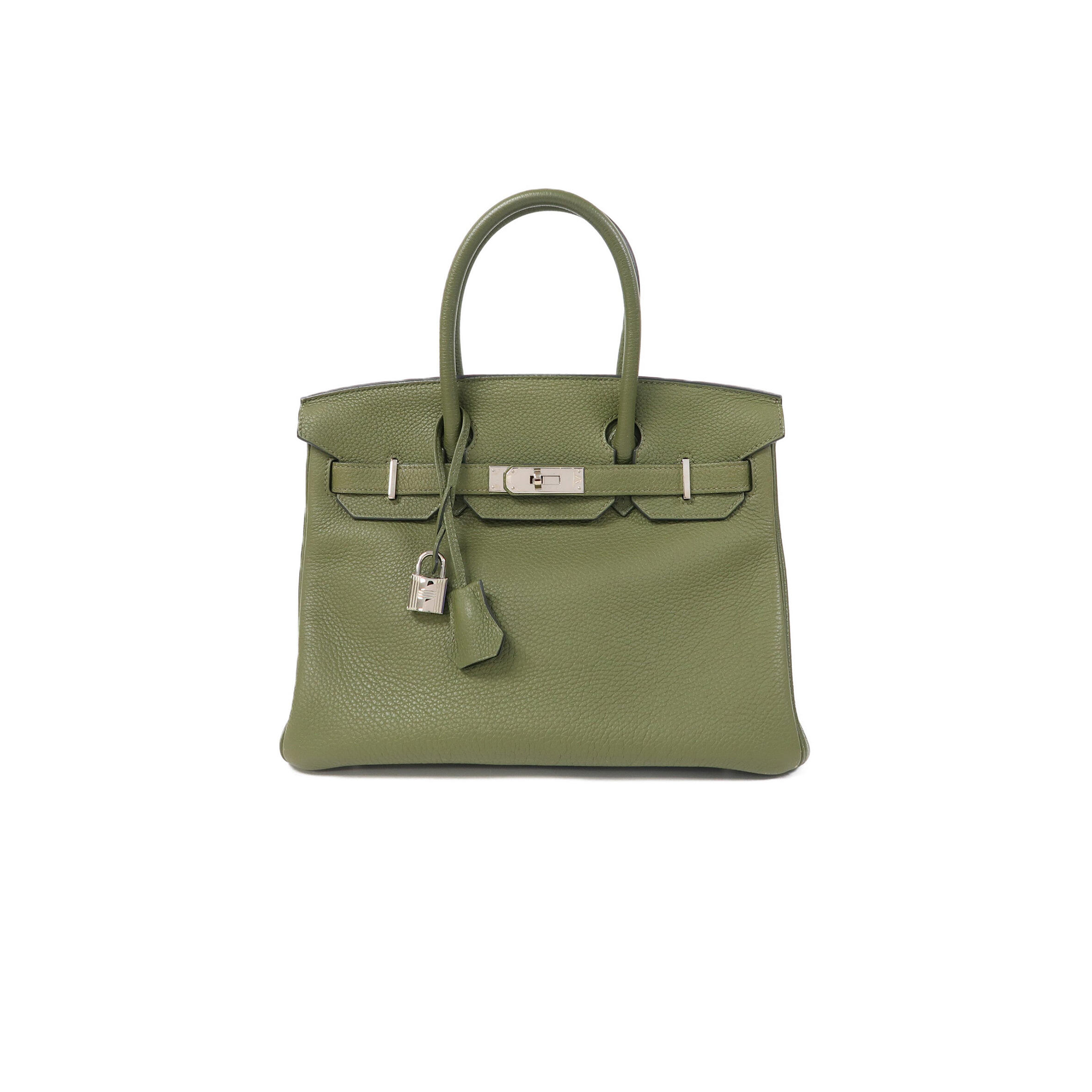 H**me5 BIRKIN 25 TOGO SAGE GREEN GOLD BUCKLE BAG 2161300193552 (25*20*13cm) Master Quality
